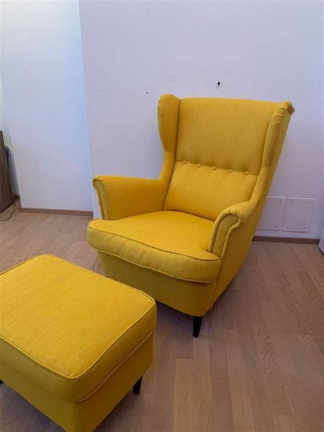Hocker online kaufen möbel 24 mehr als 49 anbieter vergleichen riesenauswahl von über 33388 hocker 22898 kostenlos lieferbar. Ohrensessel in gelb von IKEA mit Hocker | Kaufen auf Ricardo
