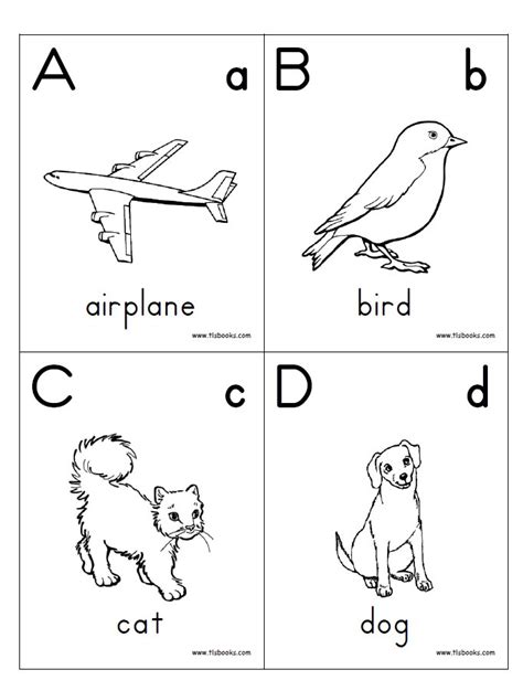Alphabet Flash Cards Coloring Pages Download And Print For Free