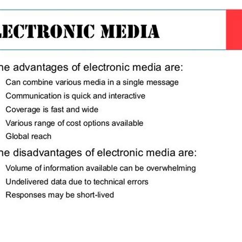 Free Advantages Of Electronic Media Essay Examples And Topic Ideas