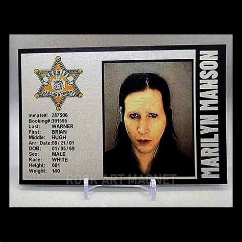 Marilyn Manson Mugshot XXL Magnet X Manson Fan Art Reverb