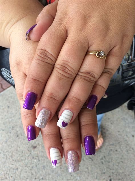 Purple Wedding Nails Uñas