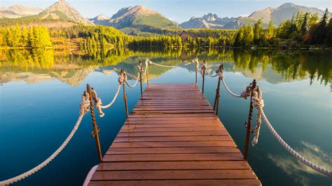 Štrbské Pleso Mountain Lake Panorama High Tatras Slovakia Windows