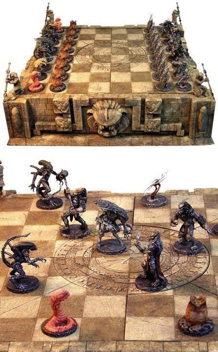 Awesome Alien Vs Predator Chess Set Шахматные фигуры Шахматные доски
