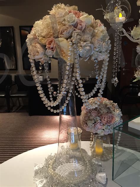 Floral Pearl Table Decoration - Hire - So Lets Party