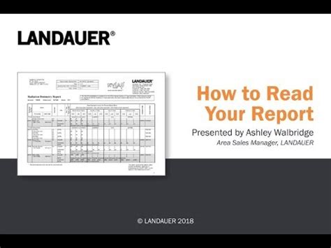 Read the report for insights from our research. How to Read Your Dosimetry Report from LANDAUER - YouTube