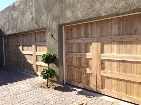 Cedar Wood Overlay Custom Garage Doors In Scottsdale Az So Much Curb