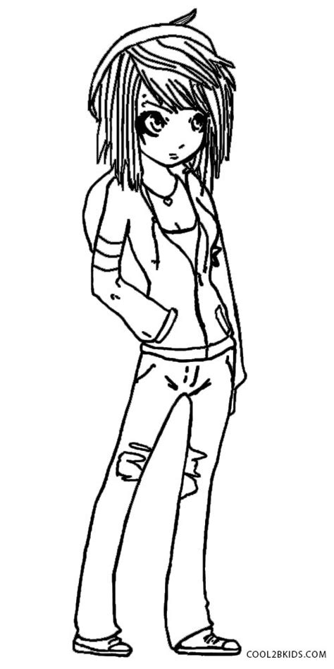printable emo coloring pages  kids