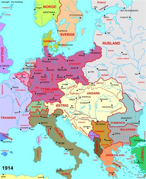 Europa Karta 1914 Europe Maps 1914 Europa Karta