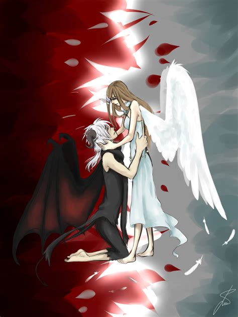 Love Between An Angel And A Demon By Nyatyan On Deviantart