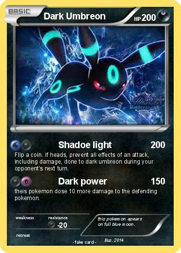 There are several types of holo pokemon cards: Pokémon Dark Umbreon 43 43 - Shadoe light - My Pokemon Card