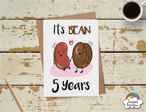 Funny 5 Year Anniversary Card 5th Anniversary Card Funny Etsy