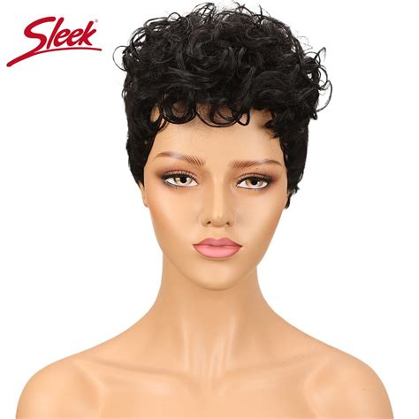Sleek Brazilian Sassy Curl Wigs For Black Women Deep Curly Human Hair Wigs Remy Colored Wigs In
