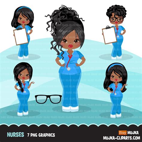 Black Nurse Png Nurse Clipart Afro Nurse Png Etsy Israel