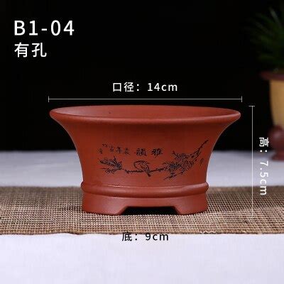 Chinese Style Mini Bonsai Pots Purple Clay Flower Pots Handmade Groot
