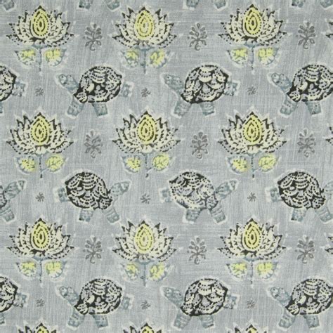 Elephant Gray Animal Print Print Upholstery Fabric