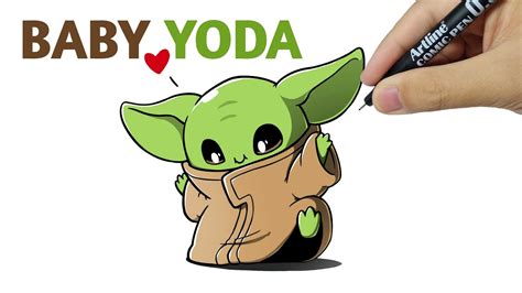 How To Draw Baby Yoda From The Mandalorian How To Draw Baby Yoda Step