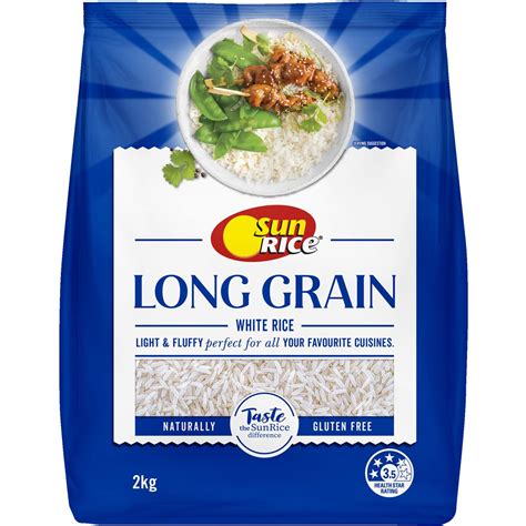 Sunrice White Rice Premium Long Grain 2kg Woolworths