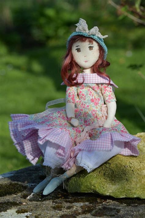 Art Dollrag Doll Poupée De Chiffonfabric Doll Mini Doll Heirloom