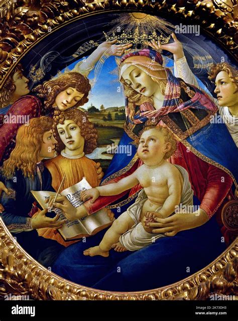 Virgin And Child And Angels Madonna Of The Magnificat Sandro