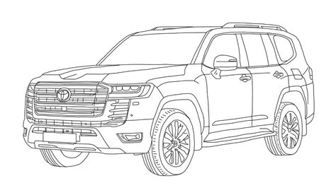 How To Draw Toyota Land Cruiser 2022 Youtube