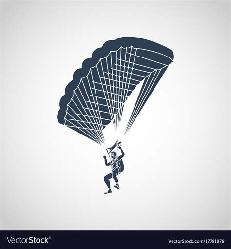 Parachuting Logo Icon Royalty Free Vector Image