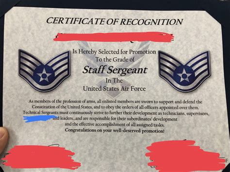 Air Force Staff Sergeant Promotions