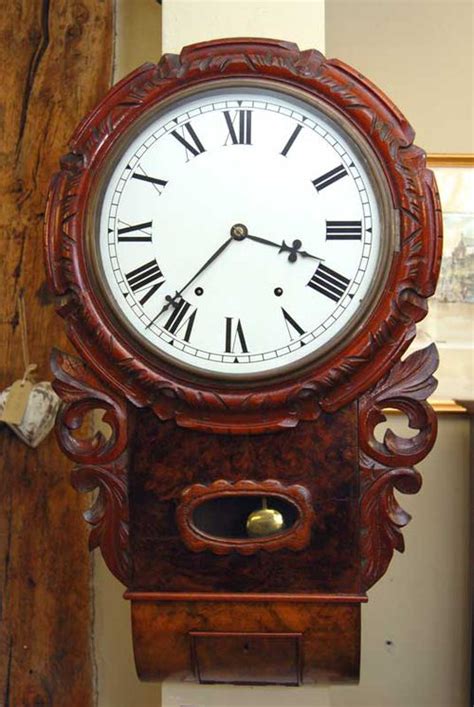 Antiques Atlas A Late 19thc Walnut Drop Dial Wall Clock
