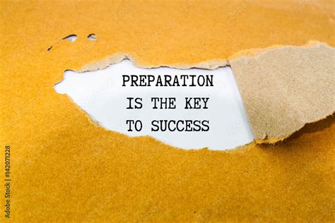 Preparation Is The Key To Success Concept Stock Photo Adobe Stock
