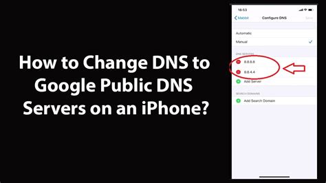 How To Change DNS To Google Public DNS Servers On An IPhone YouTube