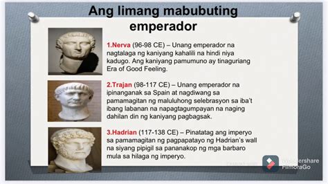 Ap 8 Ang Mga Emperador Ng Imperyong Romano Imperyong Romano Part 5