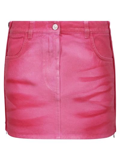 givenchy pink denim zip miniskirt modesens