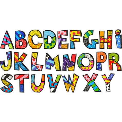 Alfabeto Britto Lettering Alphabet Lettering Romero Britto