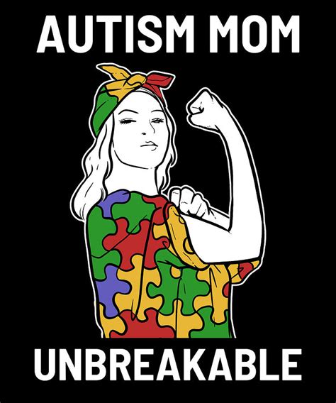 Proud Autism Mom Unbreakable Puzzle Autistic Child Painting By Amango