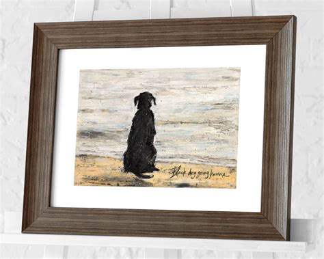 Sam Toft Black Dog Going Home Mounted Print The Art Group