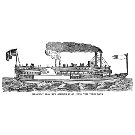 American Steamboat 1860 Nsteamboat From New Orleans To St Louis A Three