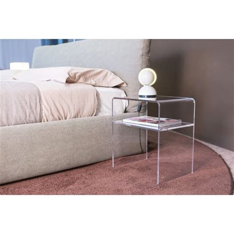 Modern Bedside Tables Acrylic Clear Perspex Night Stand 40x30 H45 Cm
