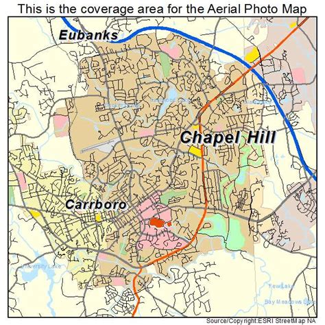 Aerial Photography Map Of Chapel Hill NC North Carolina