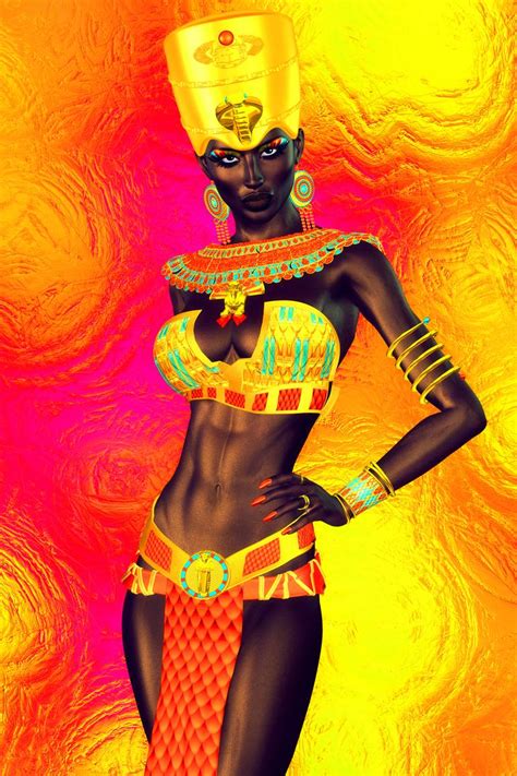 black egyptian princess in our modern digital art style mixed media by timothy kurtis saatchi art