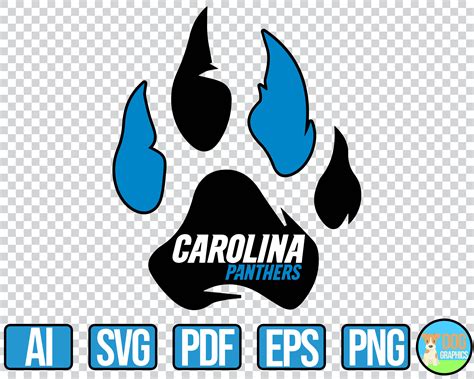 Carolina Panthers Svg Nfl Football Sports Logo For Cricut Etsy