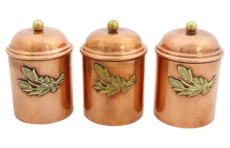 Combine style and function with a new kitchen sink. Rose Victoria - French Copper Kitchen Canisters, S/3 | One ...