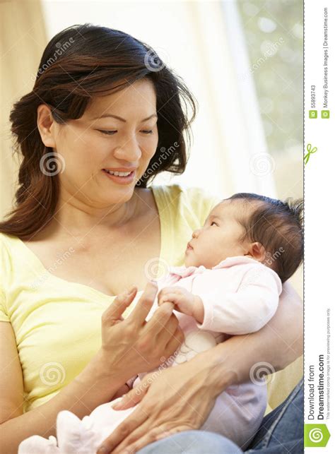 Asian Mother And Baby Stock Image Image Of Bond Mommy 55893743
