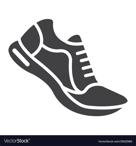 Running Shoes Glyph Icon Fitness And Sport Vector Image