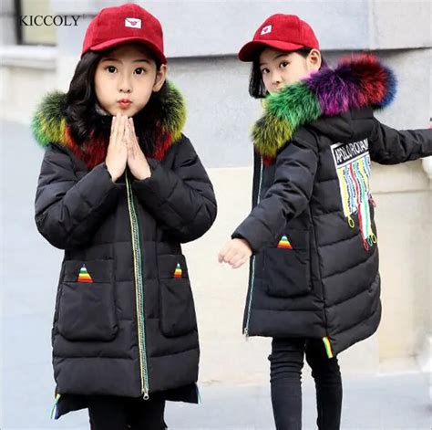 Russian Winter Kids Down Jackets Girls Boy Long Sections Thickening