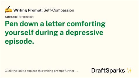 Writing Prompt Self Compassion • Draftsparks