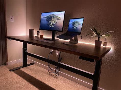 Simple Wfh Setup Clean Workspace Home Office Design Computer Desk Setup