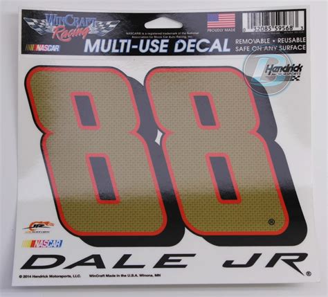 Dale Earnhardt Jr 88 5x6 Multi Use Decal