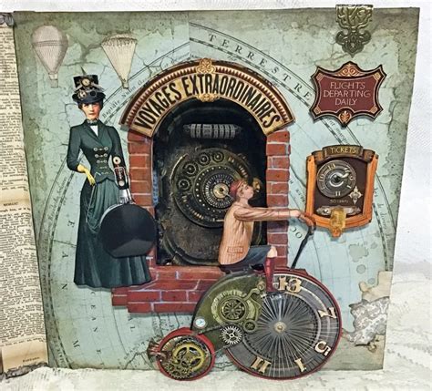 Artfully Musing Steampunk Tunnel Book Video Tutorial New Collage