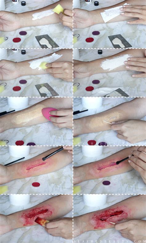 How To Apply Fake Wounds For Halloween Gail S Blog