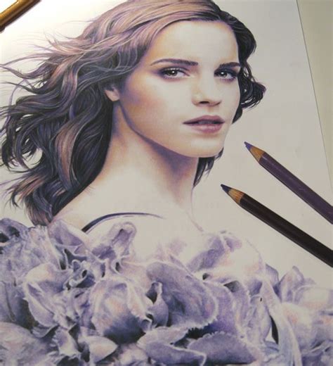 Emma Watson Drawing By ~live4artinla On Deviantart Colored Pencil