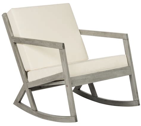 Safavieh Vernon Indooroutdoor Modern Rocking Chair With Cushion